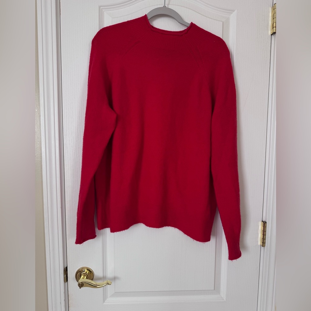 J Crew Wool blend Roll Neck Sweater Red size Large